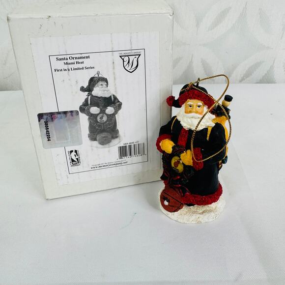 VTG 2001 The Memory Company Miami Heat Santa Christmas Ornament - Picture 8 of 8